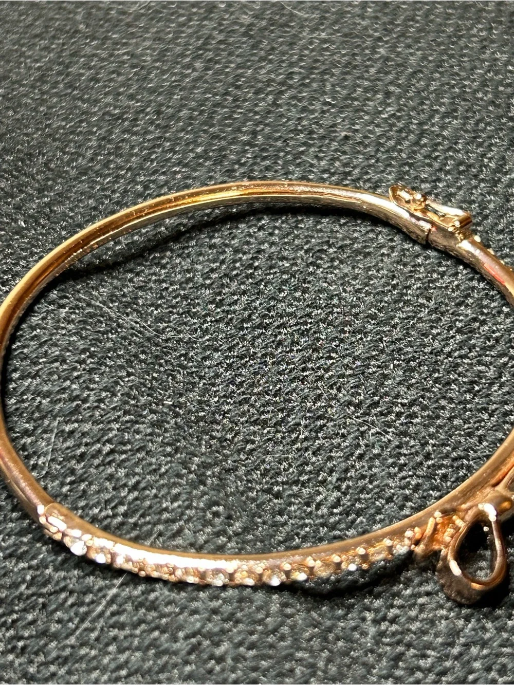 Kate Spade New York Gold-Tone Bow Bangle Bracelet with Crystal Accents - Picture 6 of 9